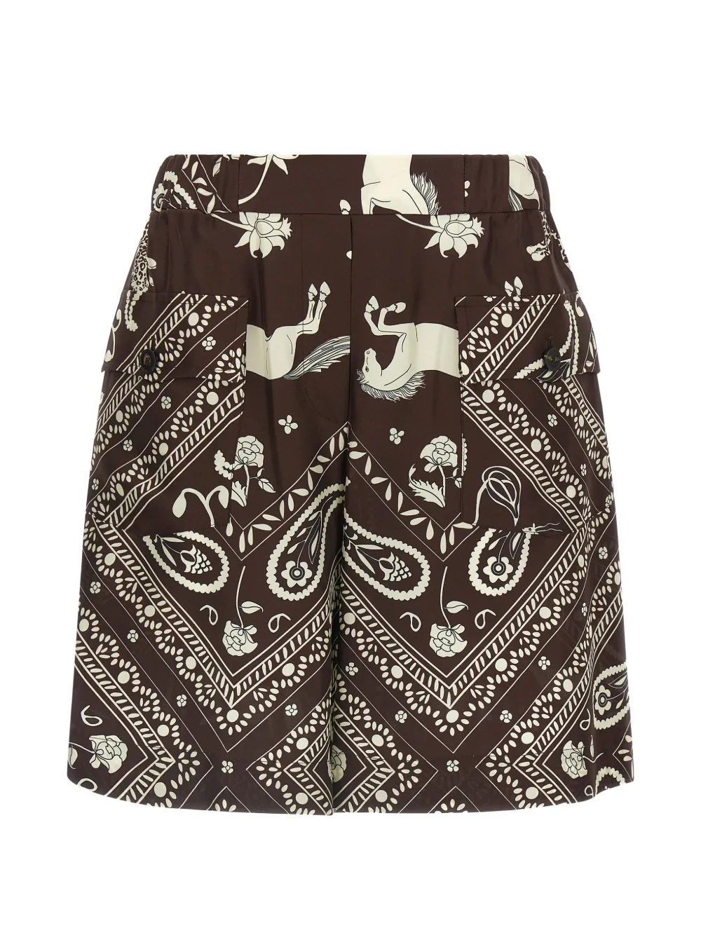Alberto Biani bandana-print bermuda shorts - Marrone