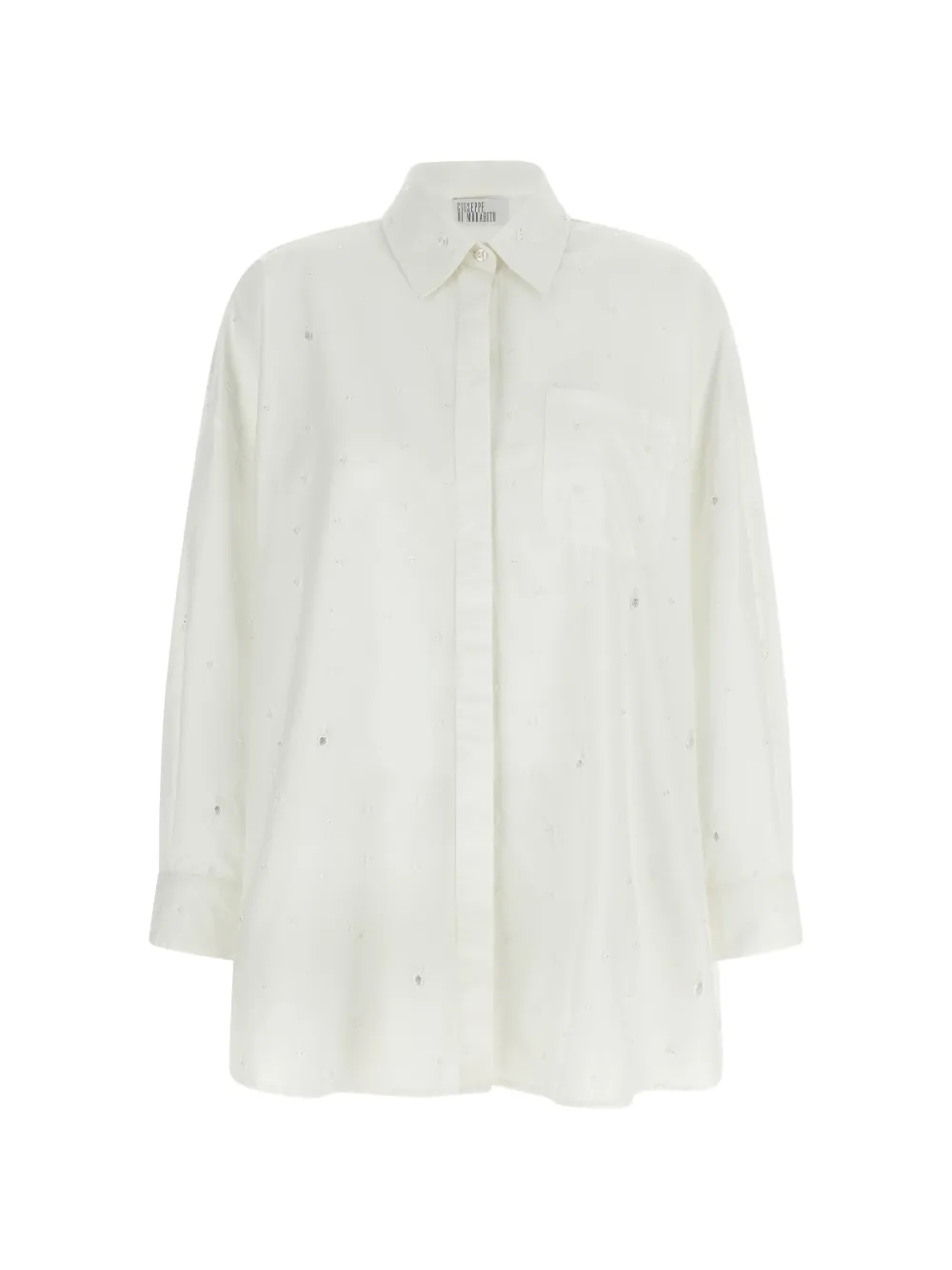 Giuseppe Di Morabito crystal-appliqué shirt - Bianco