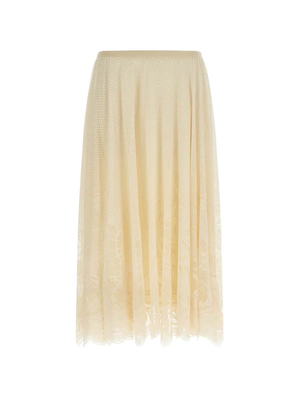 Fabiana Filippi Lace floral embroidered skirt - Toni neutri