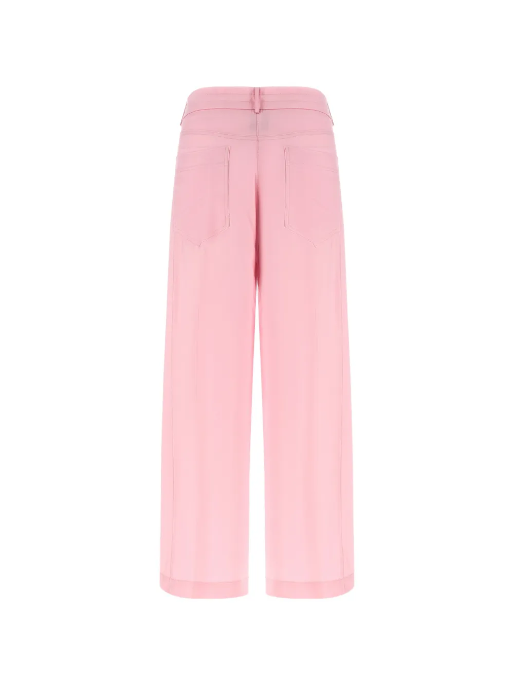  Nude Drawstring Straight Trousers - Pink 