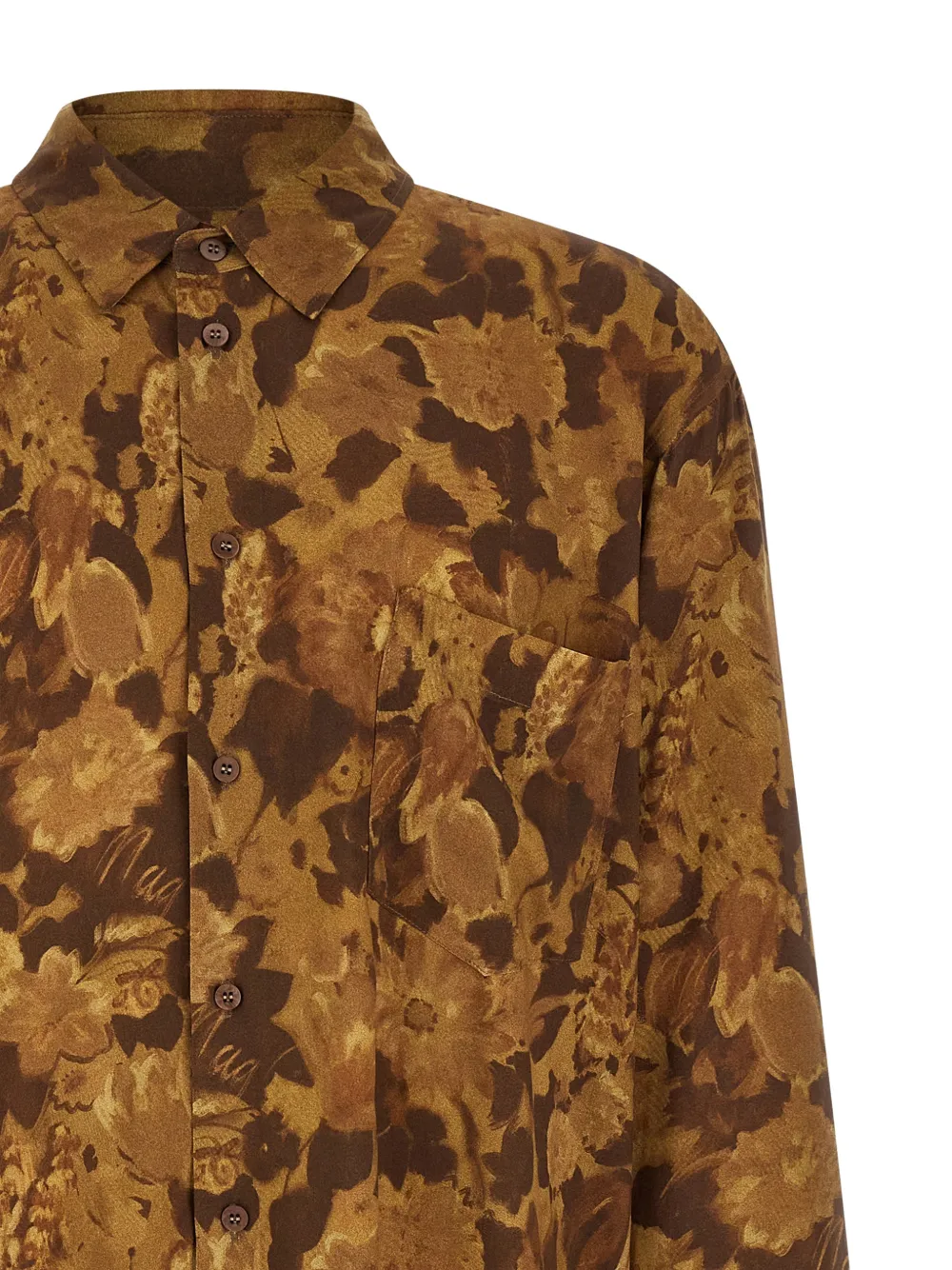 Magliano Overhemd met bloemenprint Bruin