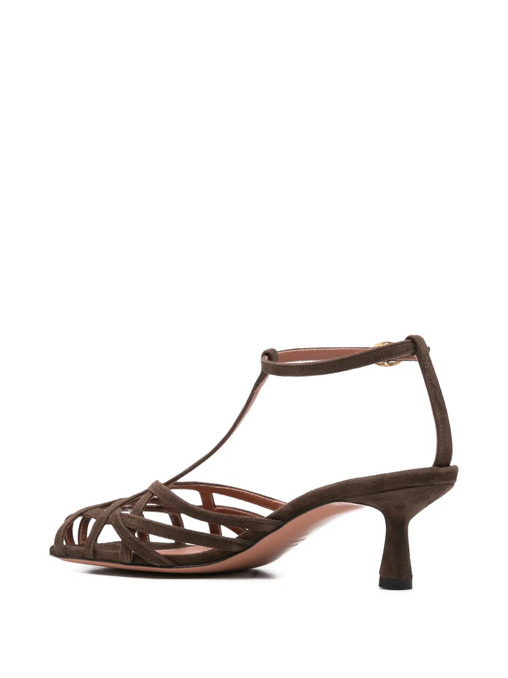 Castagna Suède sandalen met hak Bruin