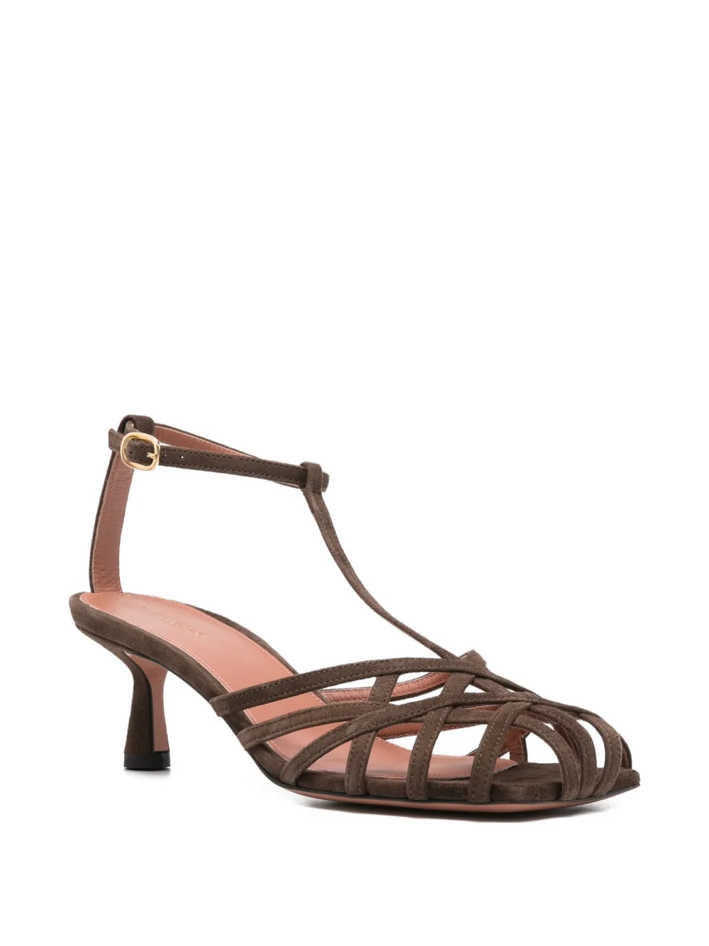 Castagna Suède sandalen met hak Bruin