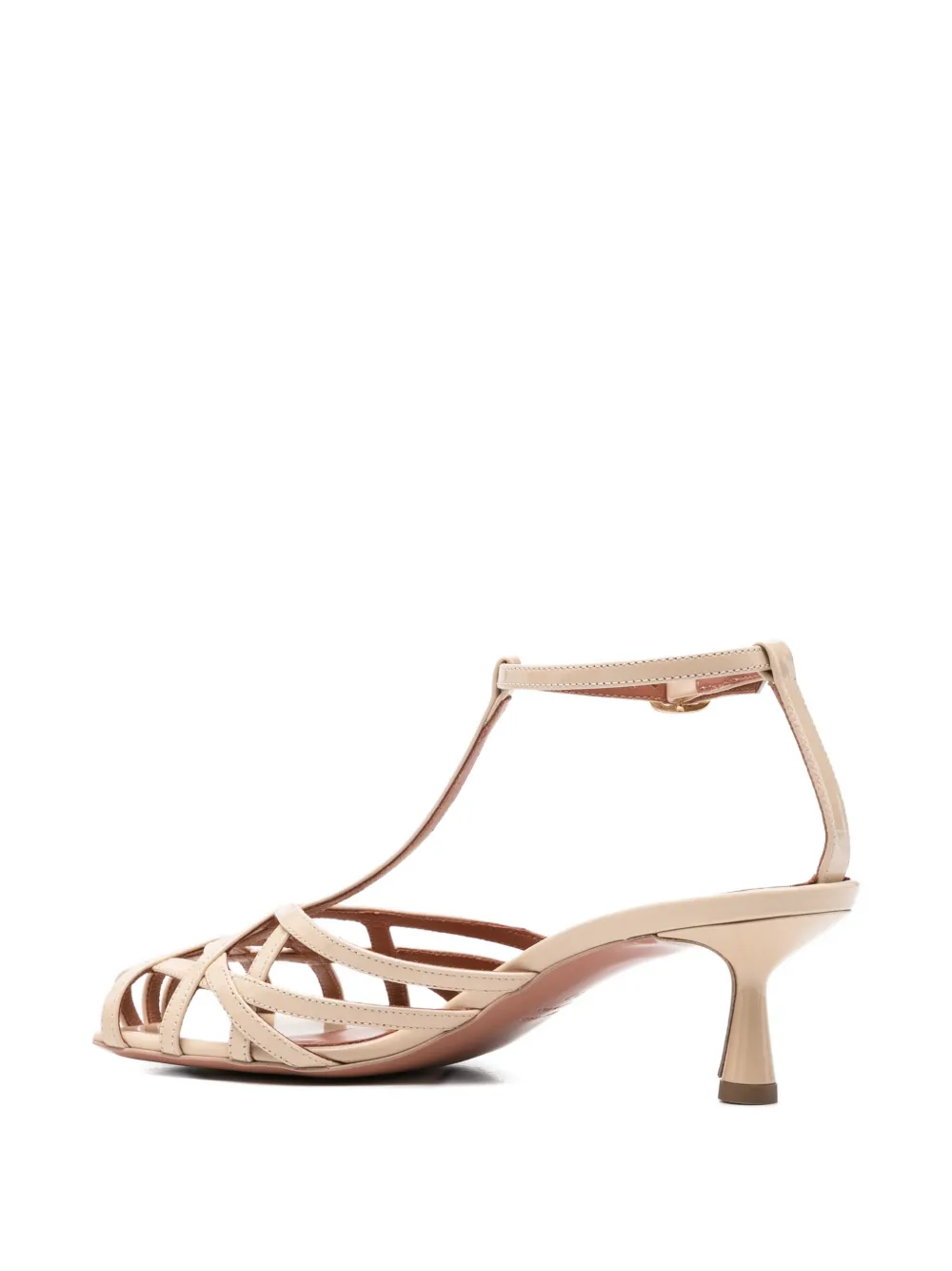 Castagna Sandalen met gespbandje en hak Beige