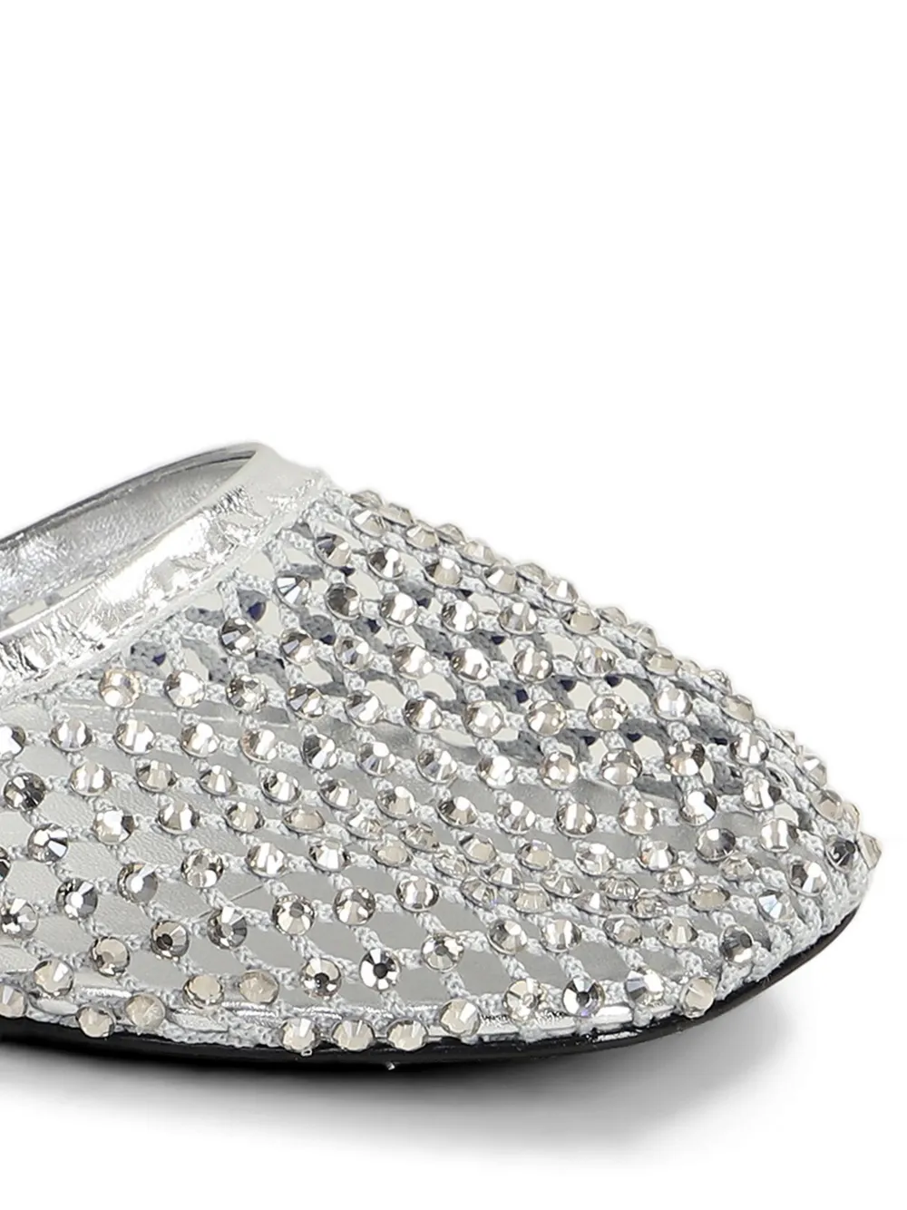 strategia shoes crystal-embellished leather ballet flats Zilver