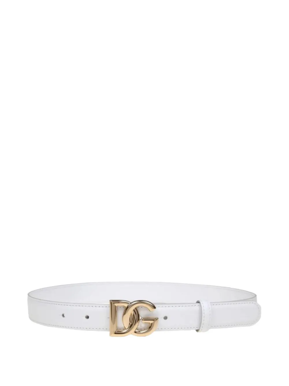 Dolce & Gabbana Logo-buckle Belt In White