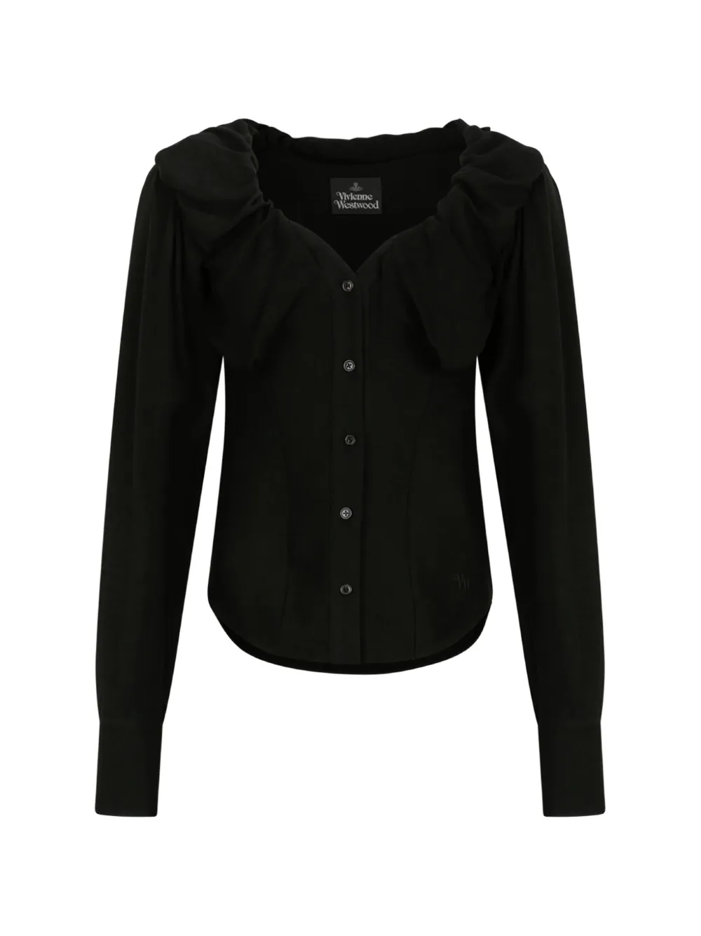 Vivienne Westwood Kendall ruffled buttoned shirt - Schwarz