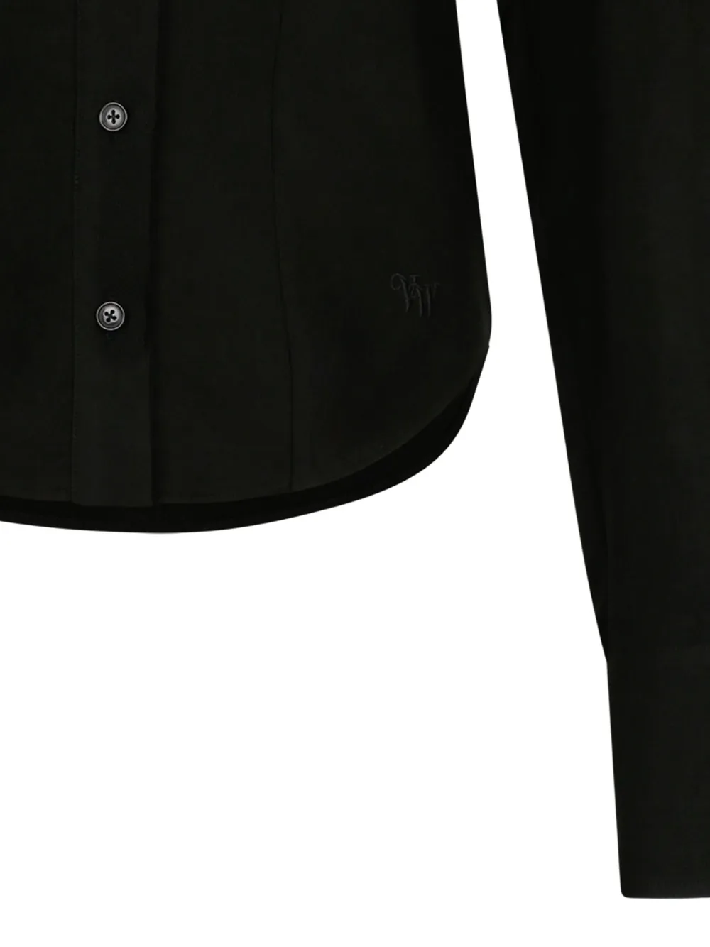Vivienne Westwood Kendall blouse met ruches en knopen Zwart