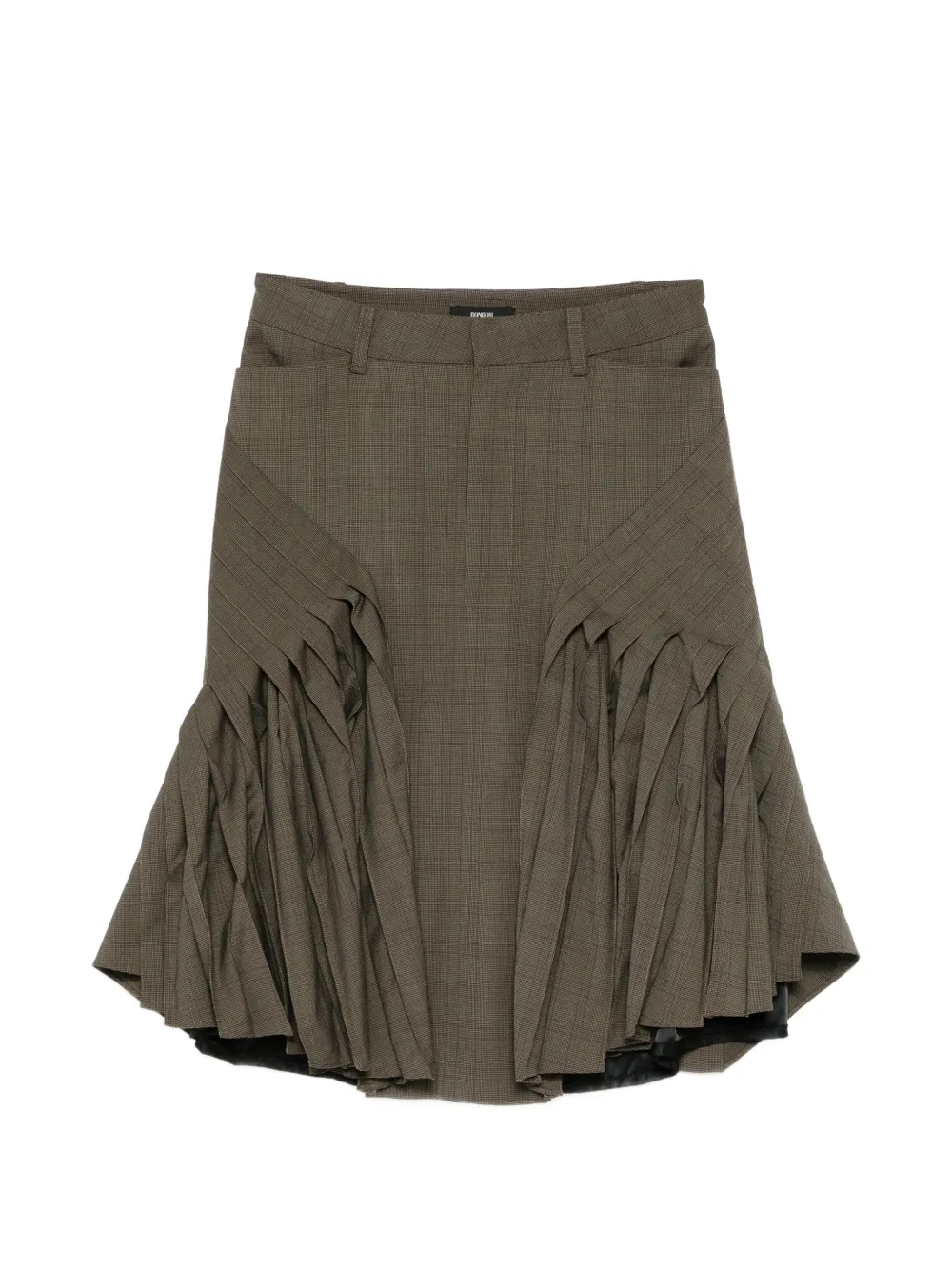 BONBOM Karierter Midirock - Braun