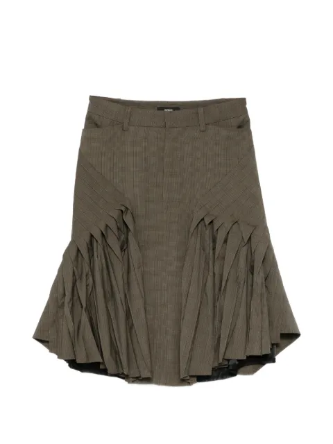 BONBOM plaid midi skirt
