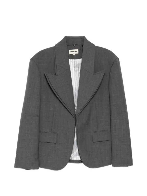 Shushu/Tong Peak-lapel Blazer in Grey