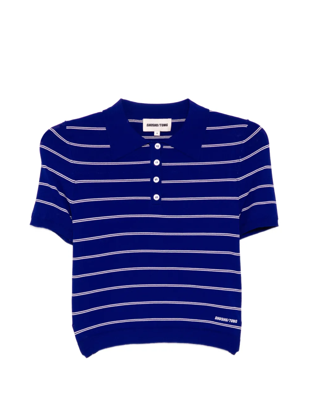 SHUSHU/TONG Polo a righe - Blu