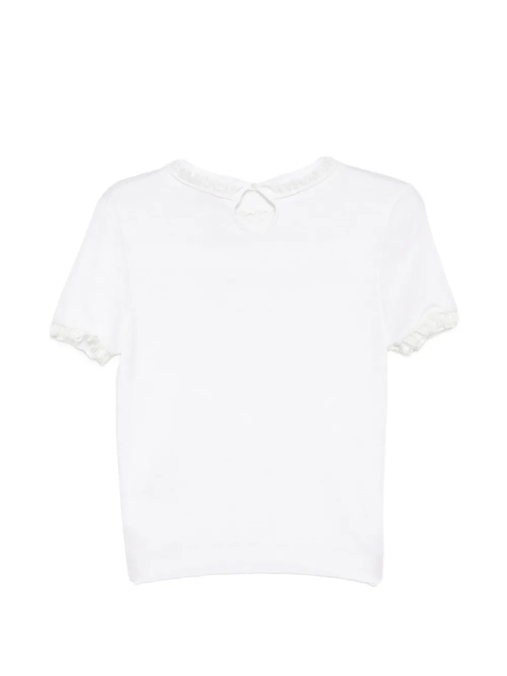 SHUSHU/TONG Mock-neck Knitted Top in Neutrals, view 2