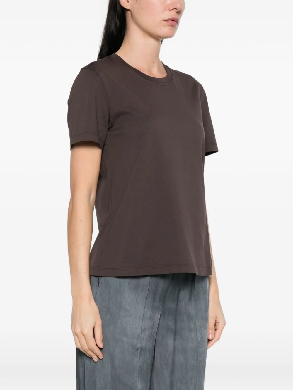 Roberto Collina T-shirt met ronde hals Bruin