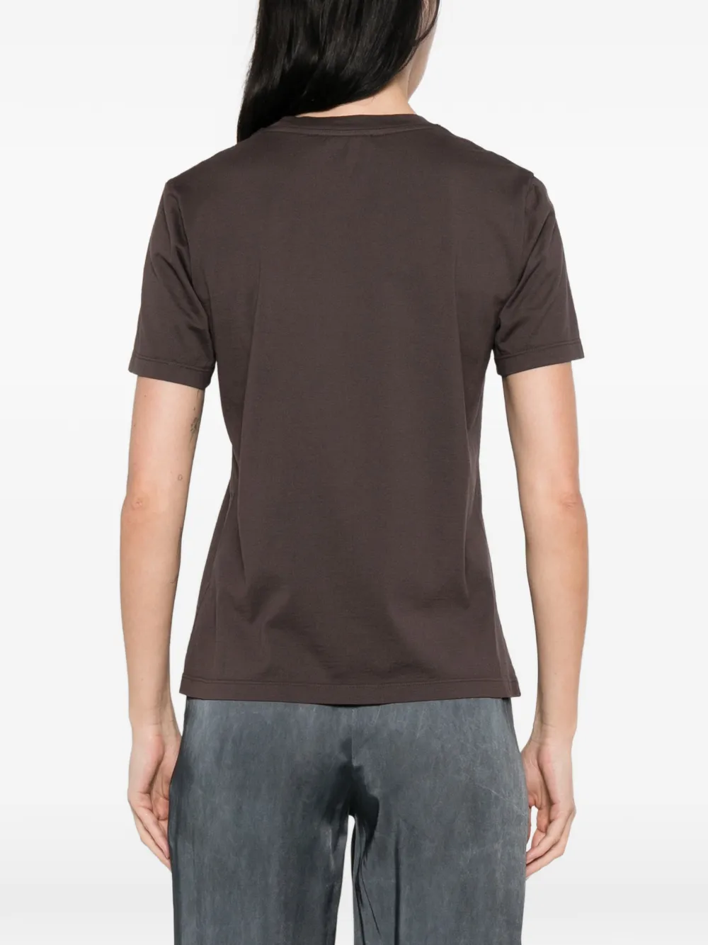 Roberto Collina T-shirt met ronde hals Bruin