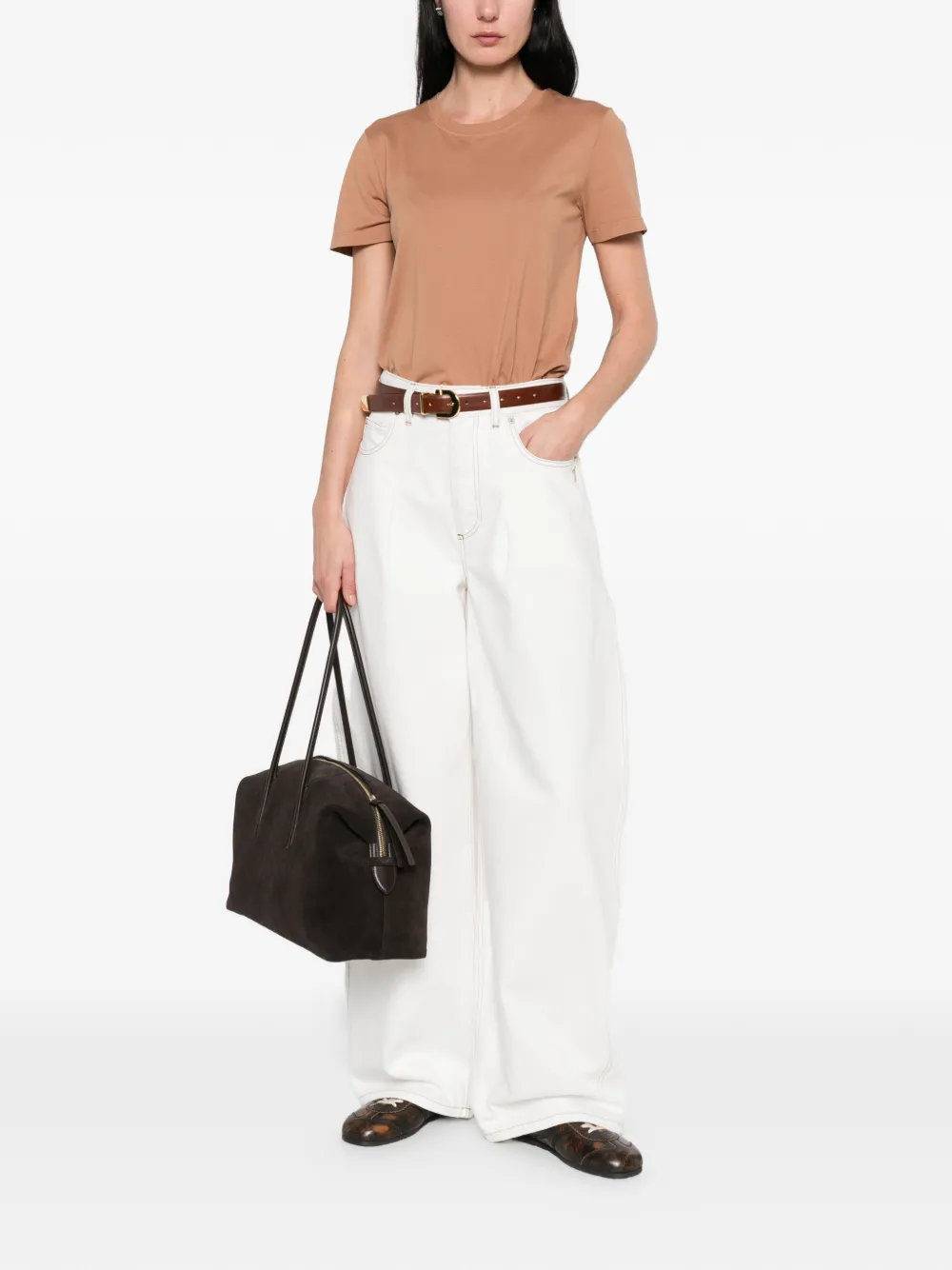  Roberto Collina Crew-neck T-shirt - Brown 