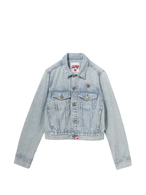 APEE™ by *A BATHING APE® logo-patched striped jacket