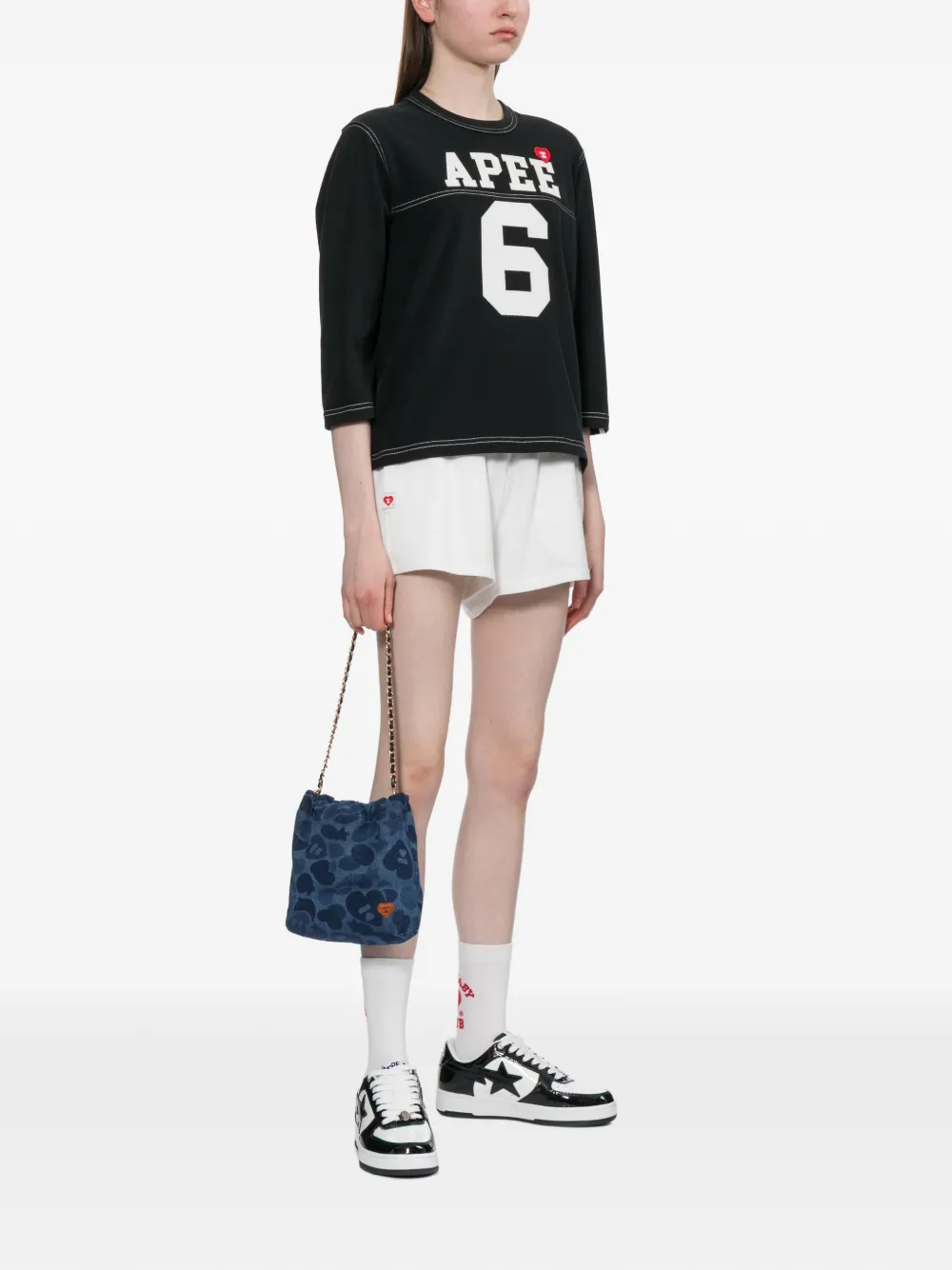 APEE™ by *A BATHING APE® logo-print shorts · XS