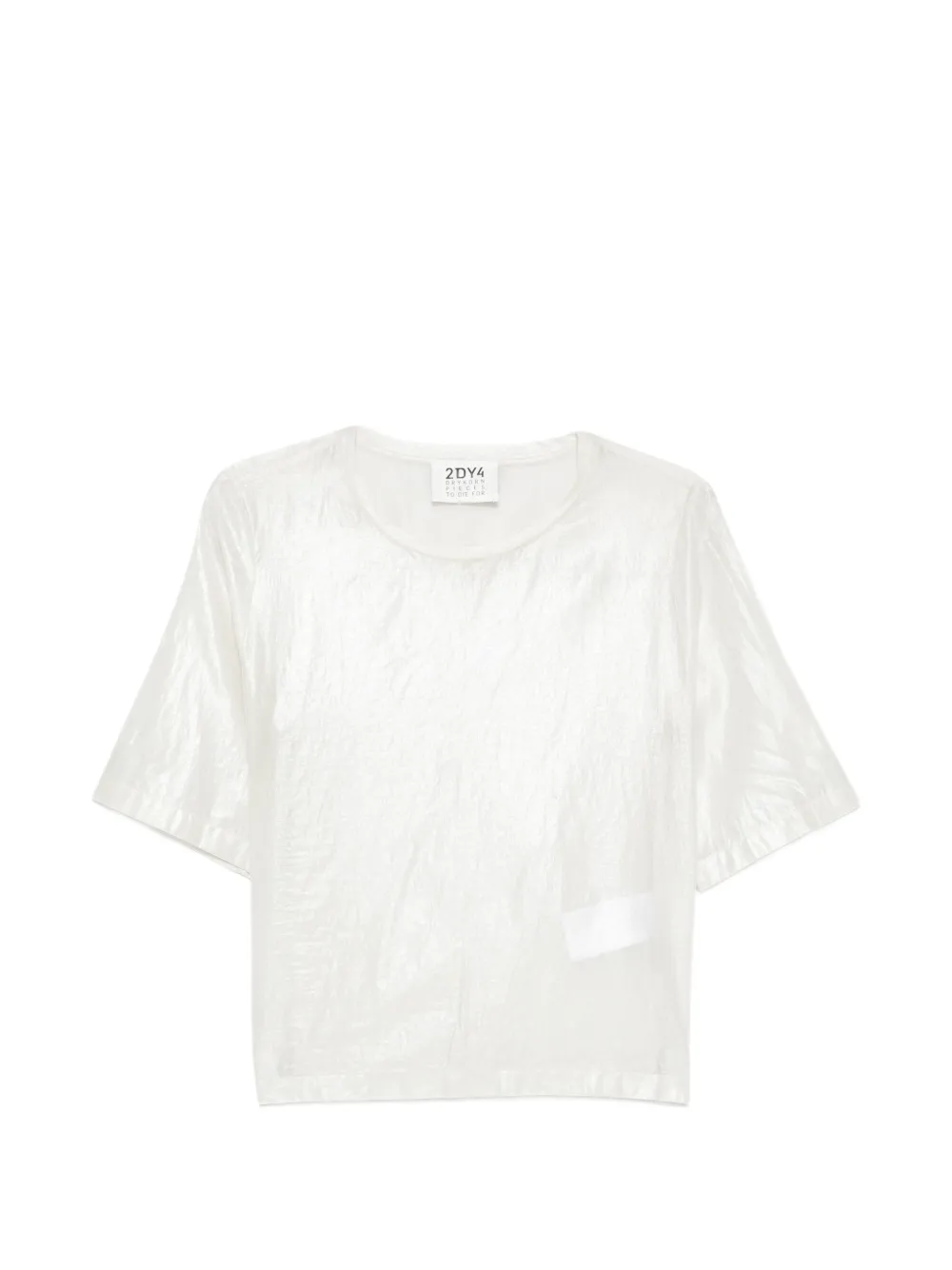 Drykorn shimmer-design short-sleeved T-shirt - Toni neutri