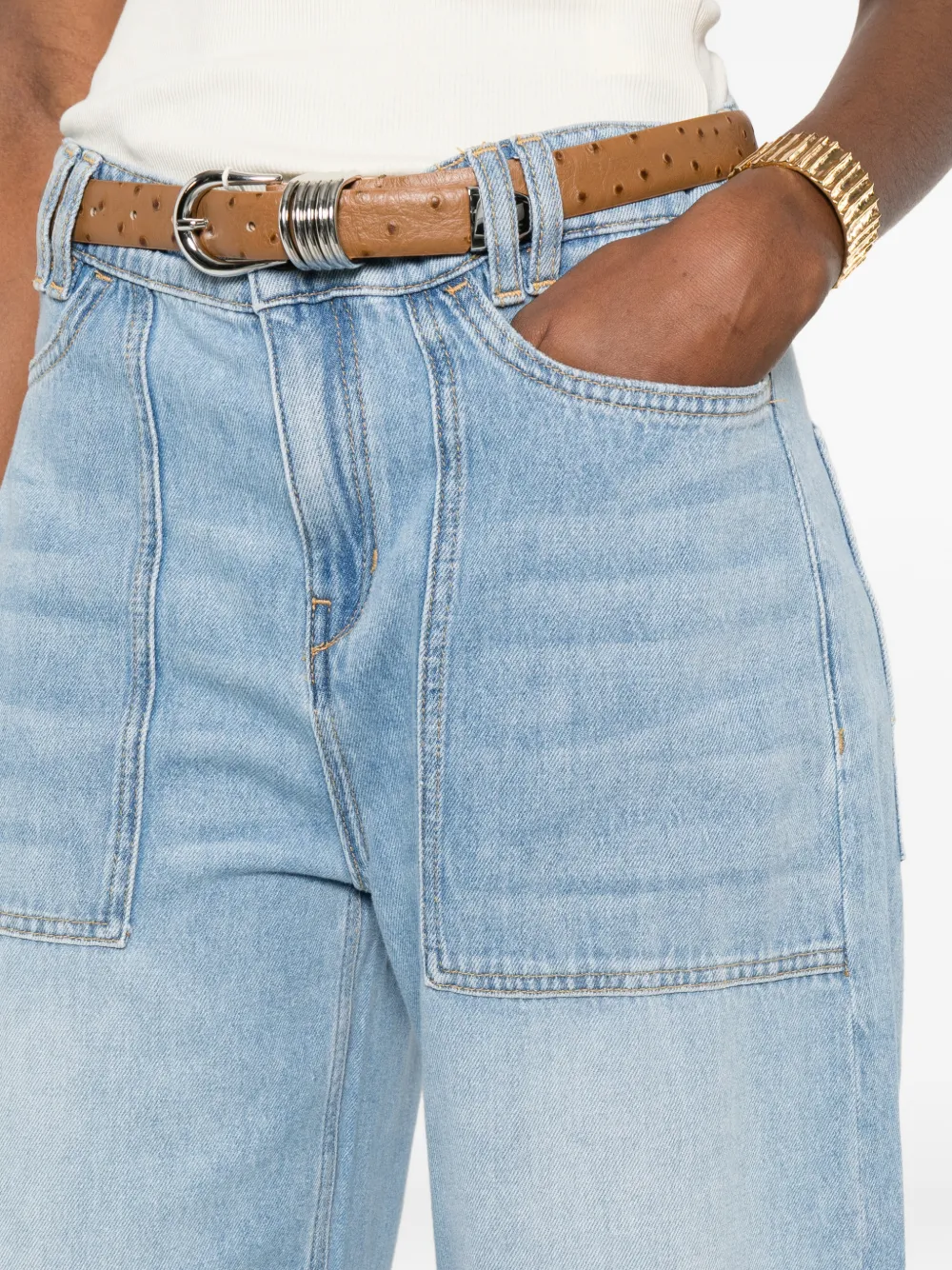 Drykorn Derive jeans met opgestikte zak Blauw