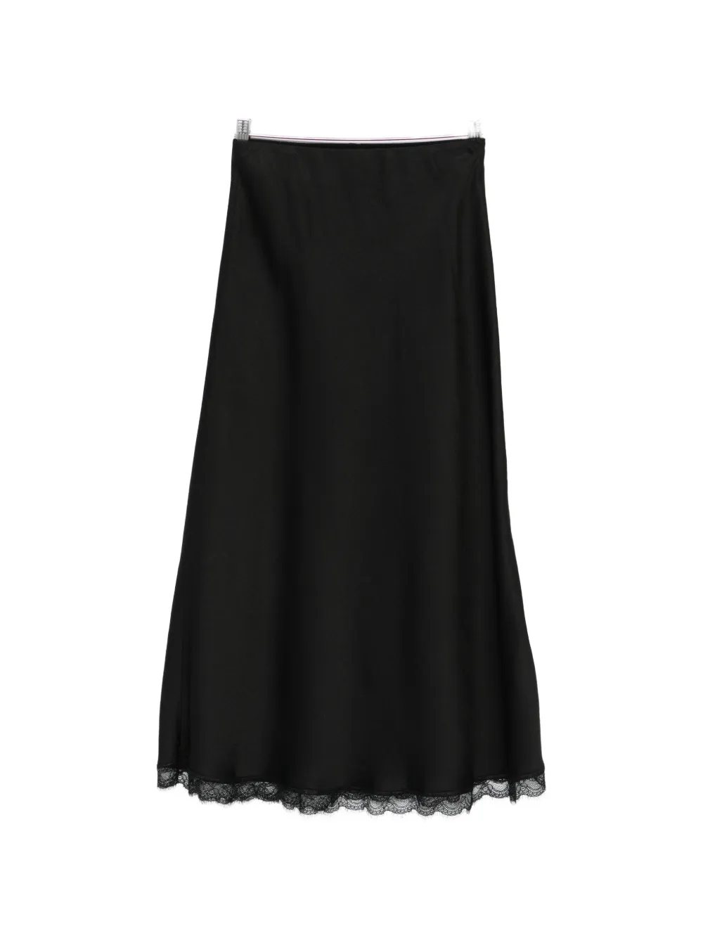 Drykorn Ura lace-trim midi skirt - Nero