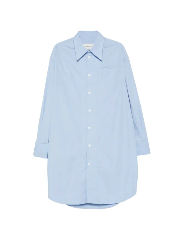 Ami Paris Ami De Coeur Logo-embossed Shirt in Blue