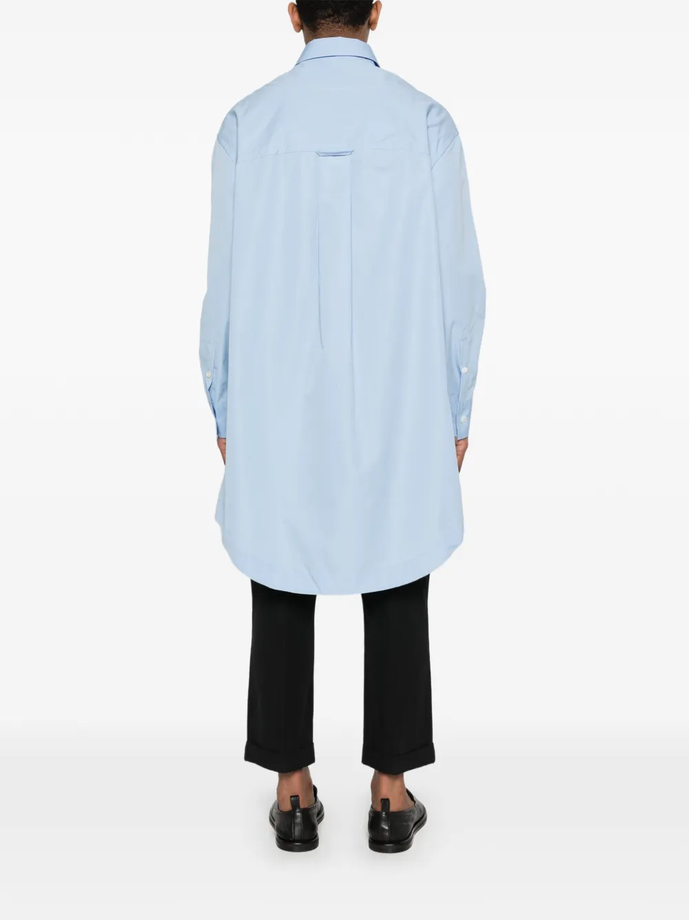 AMI Paris Shirt met logo-reliëf Blauw