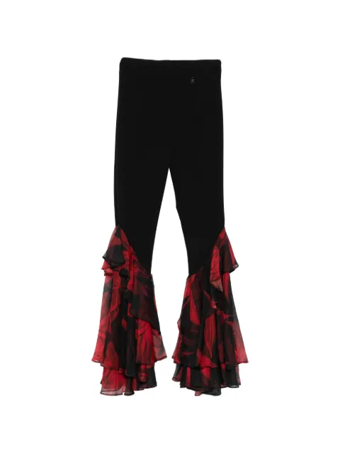 Babylone Paris ruffled flared trousers