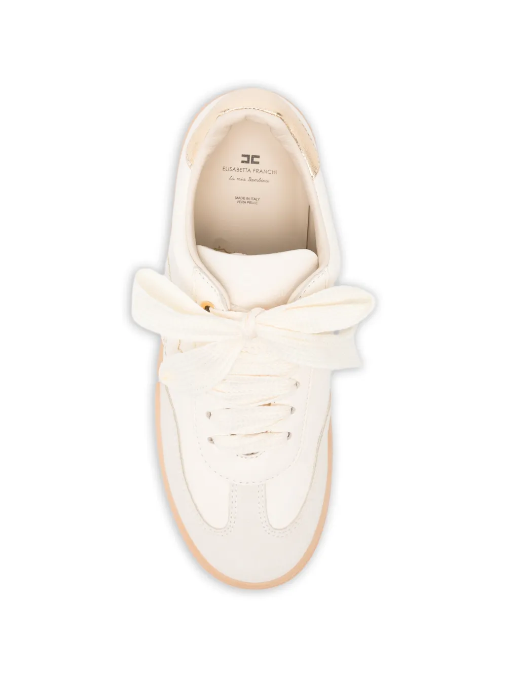 Elisabetta Franchi Kids Sneakers met logo Beige