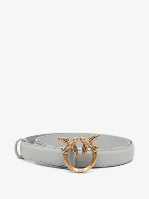 PINKO Love-Birds thin leather belt 2cm