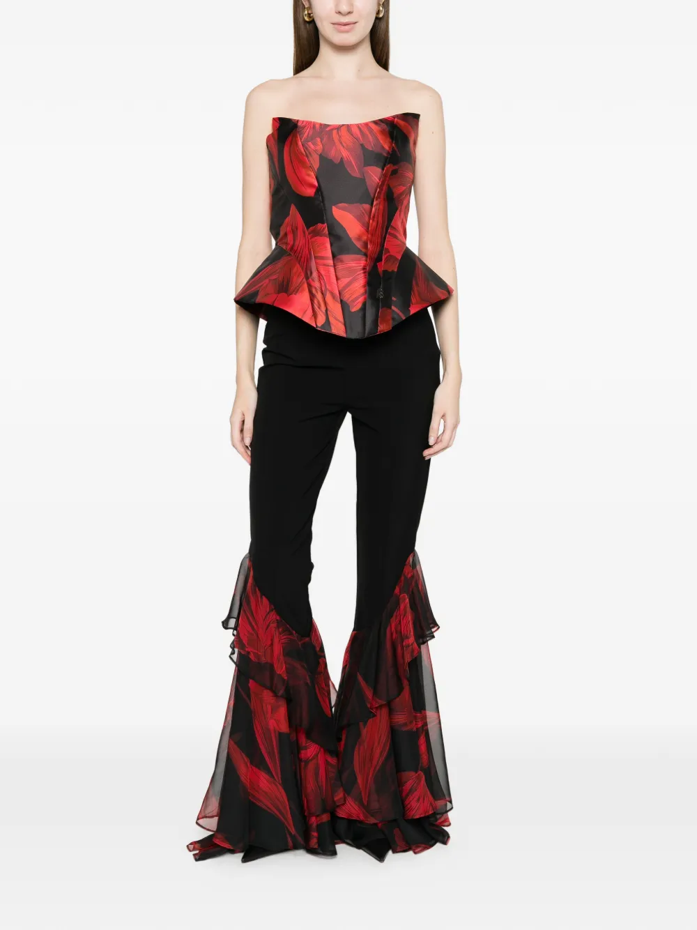  Babylone Paris Floral-print Top - Red 