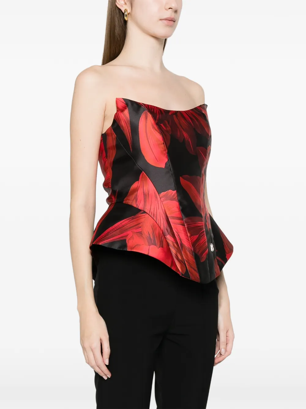  Babylone Paris Floral-print Top - Red 