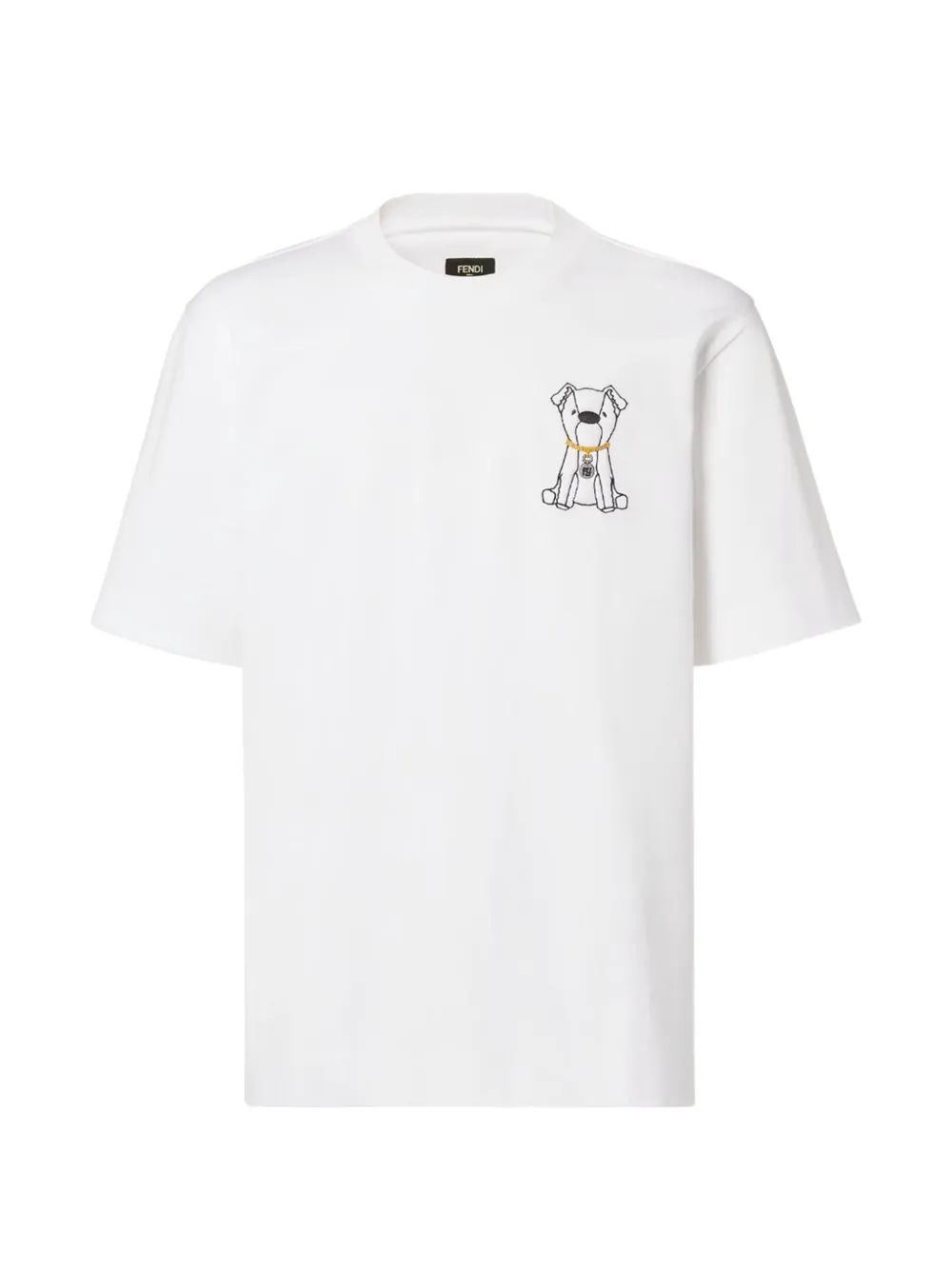 FENDI dog-graphic T-shirt - Bianco