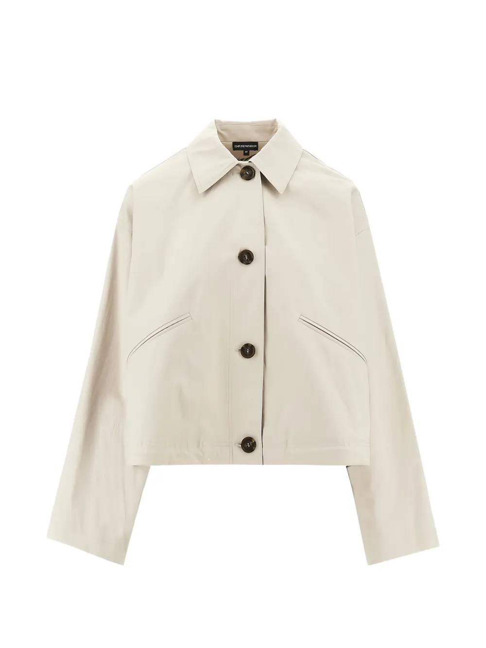 Emporio Armani buttoned crop jacket - Toni neutri