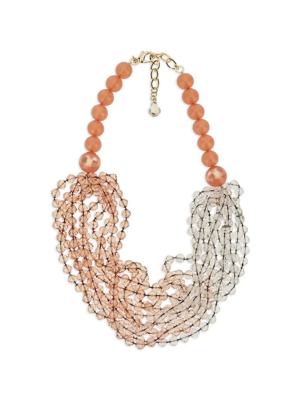 Emporio Armani - Halsketting met kralen - dames - polymethylmethacrylaat/Polyester/metaal - Eén maat - Goud