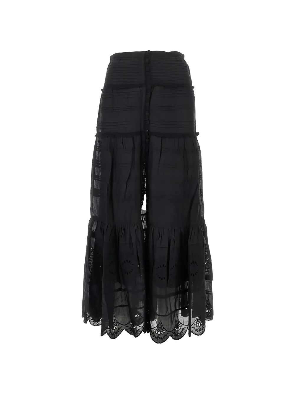 MARANT ÉTOILE Paoline tiered-deisgn lace skirt - Nero