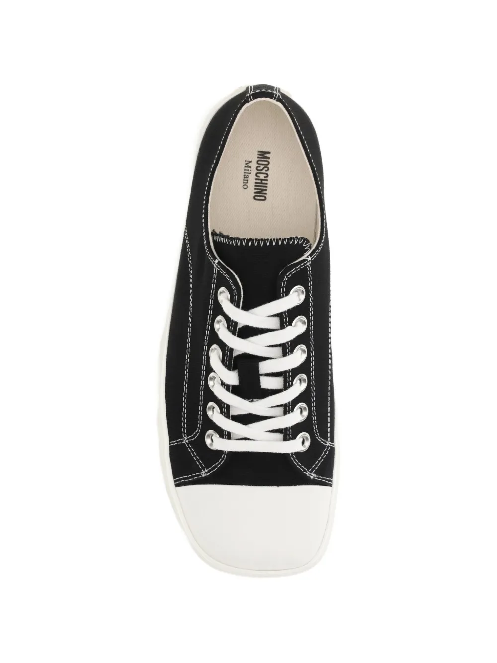 Moschino Contrasterende sneakers Zwart