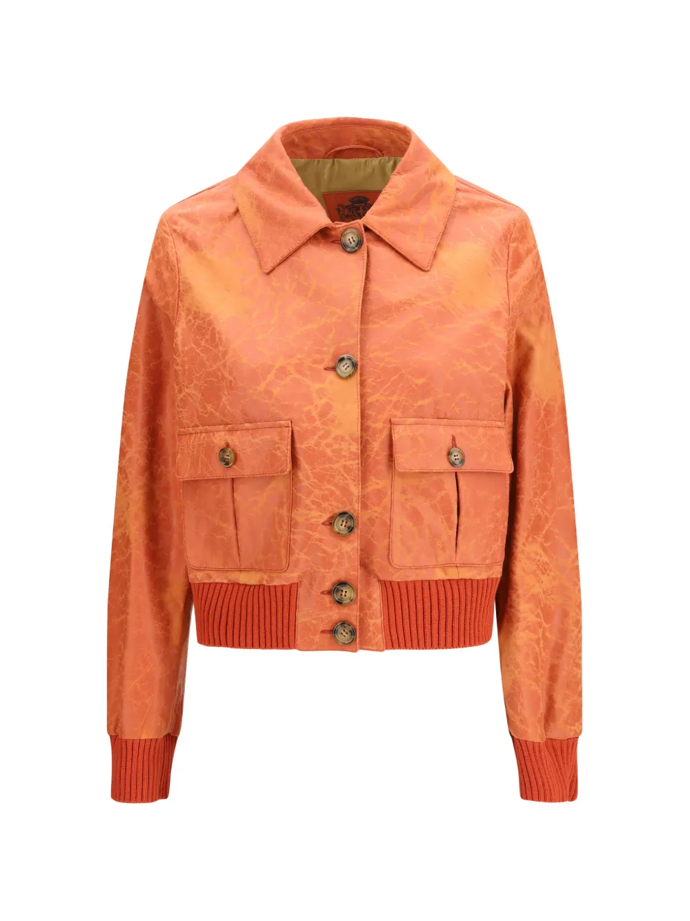 Valstar button flap pocket blazer - Arancione