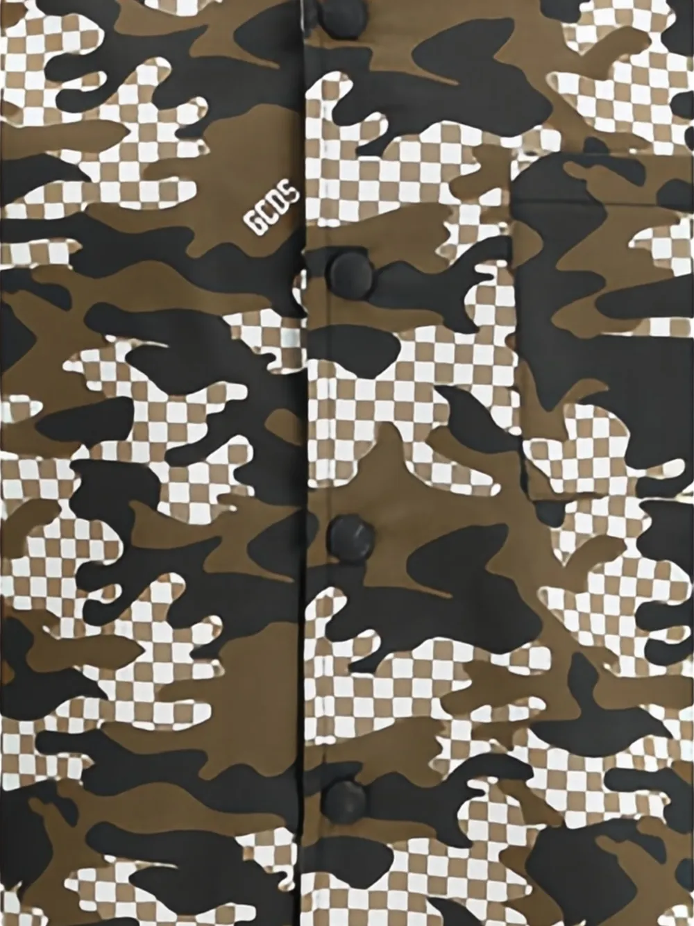  Gcds Check Camouflage Shirt - Brown 