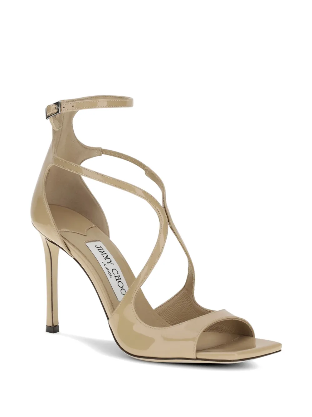 Jimmy Choo Azia 95 sandalen met T-bandje Beige