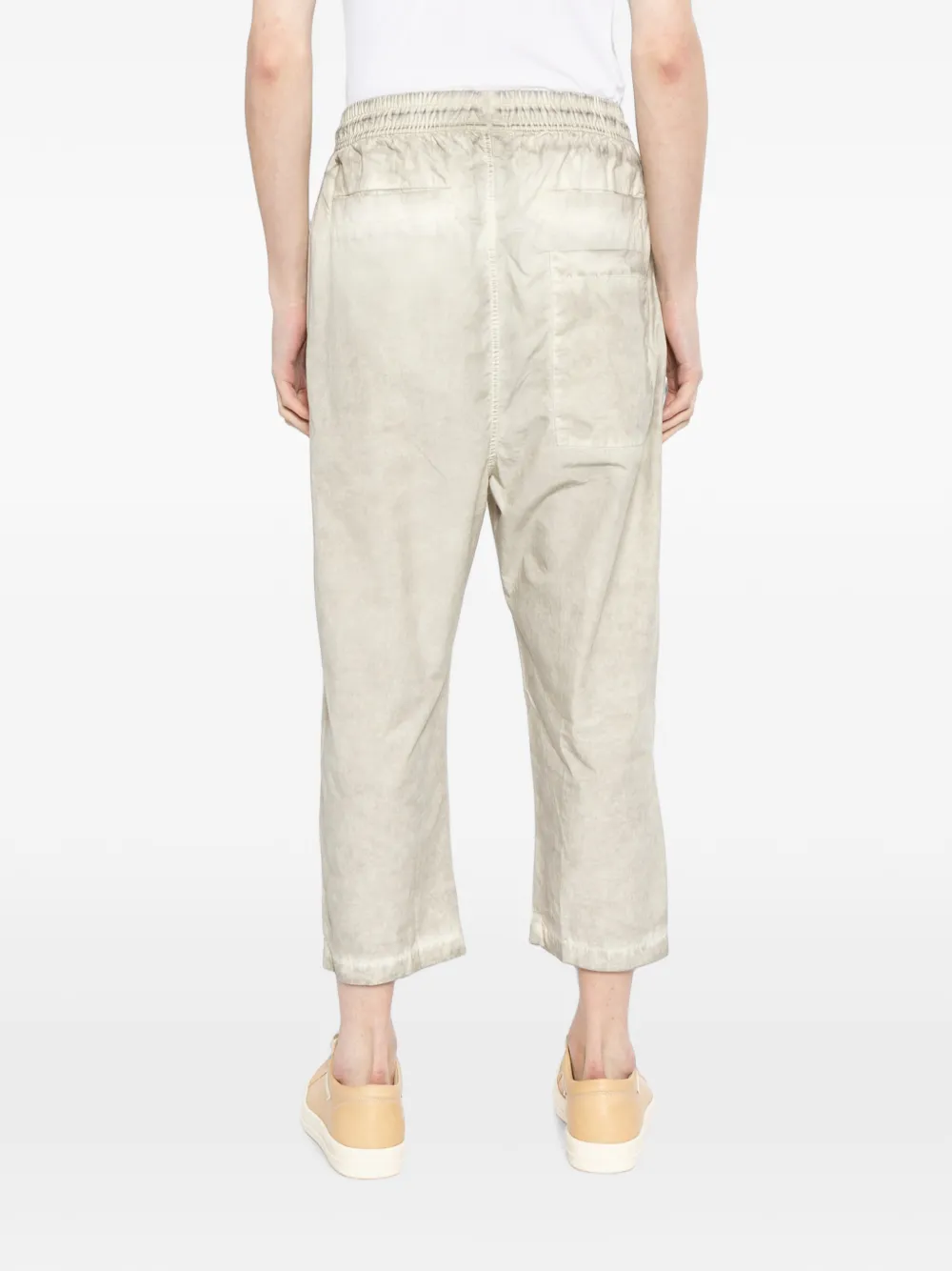 Thom Krom Cropped broek met trekkoord Beige