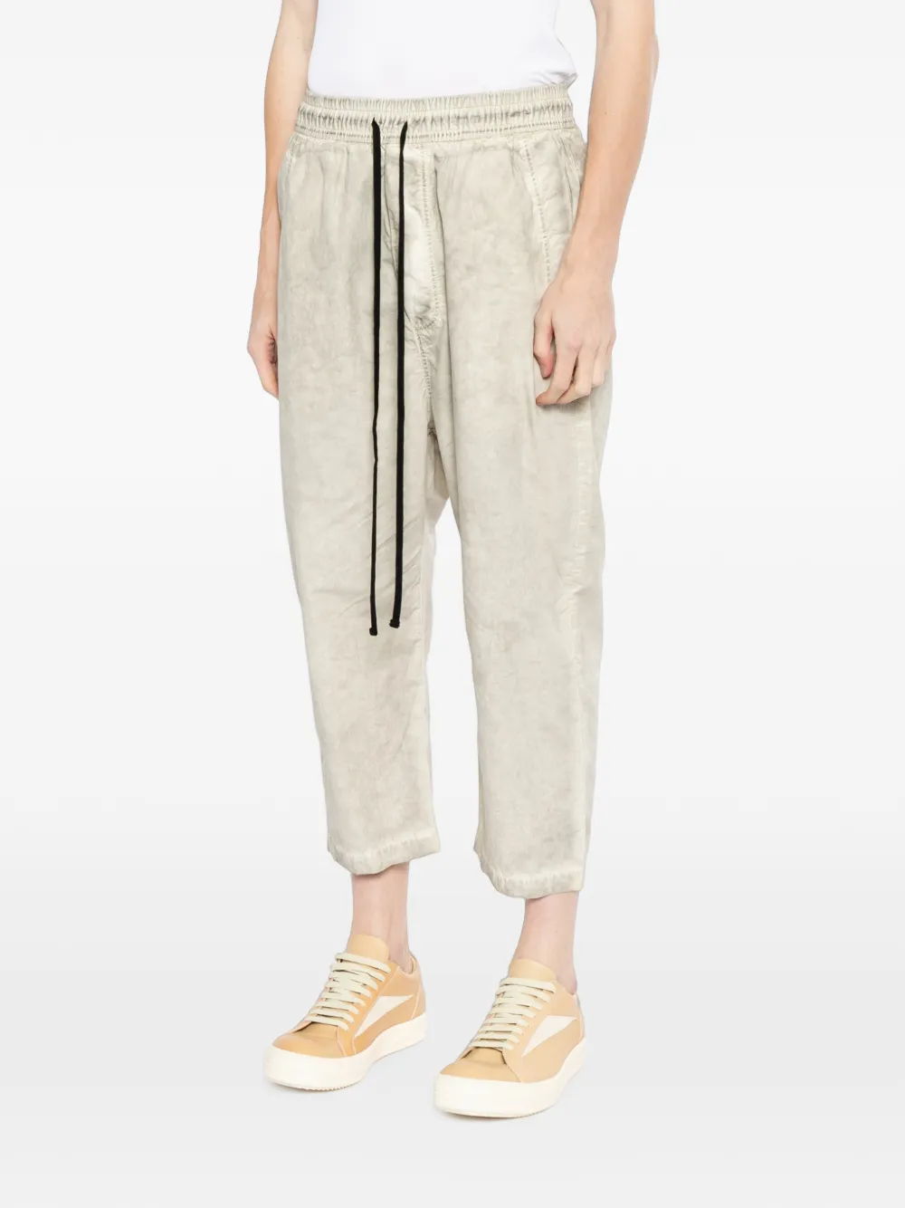 Thom Krom Cropped broek met trekkoord Beige
