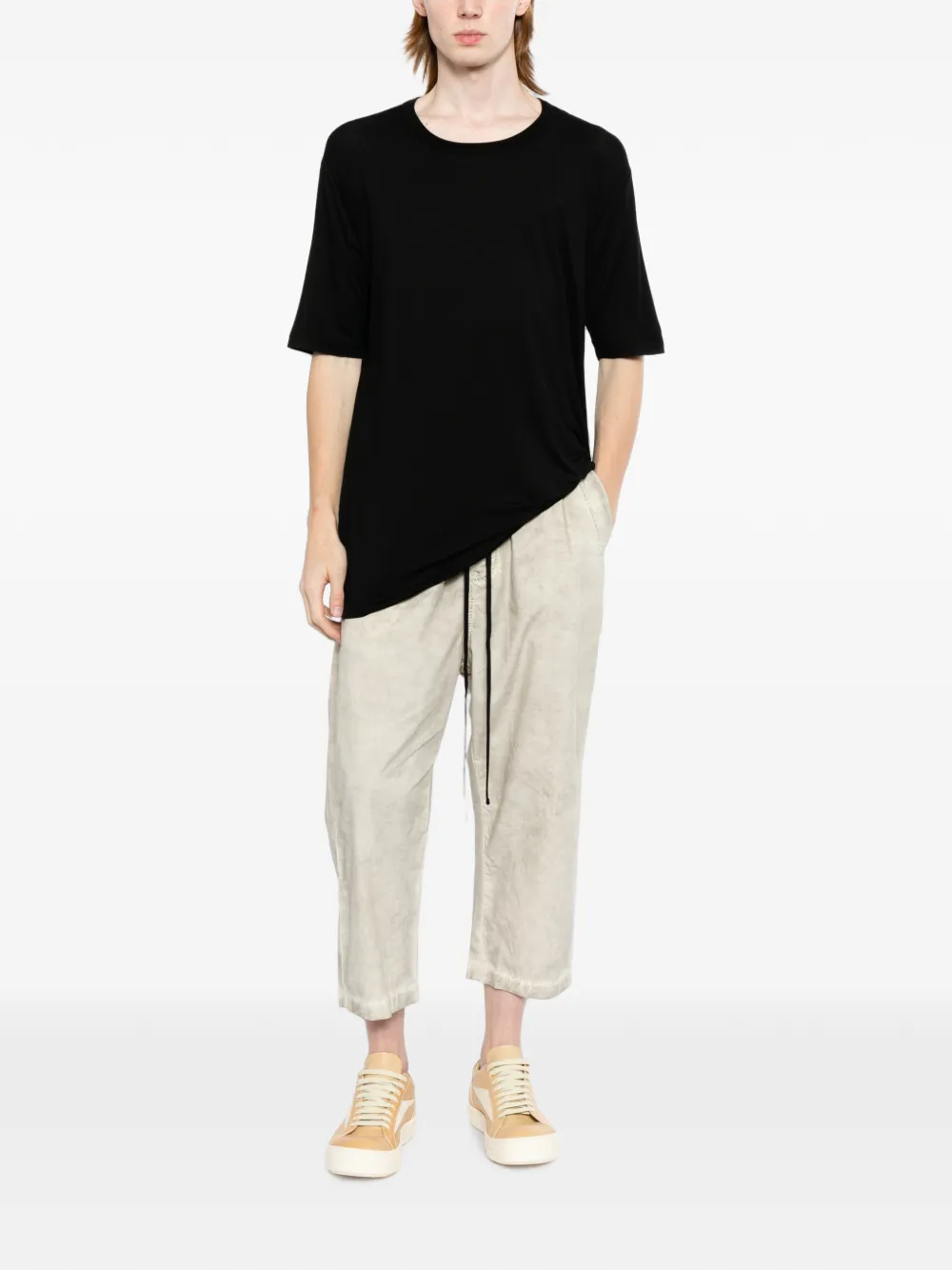 Thom Krom T-shirt met ronde hals Zwart