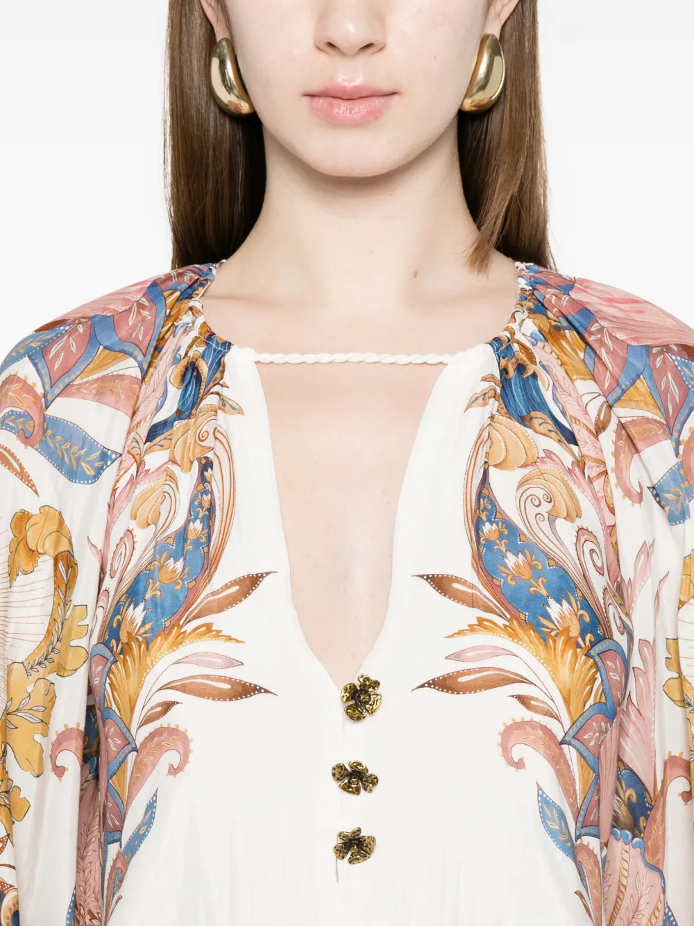 Sea Garden Floral-Print Mini Dress