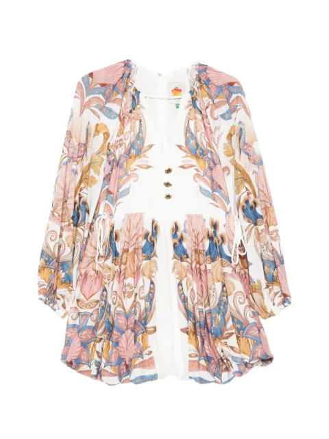 FARM Rio Sea Garden floral-print mini dress