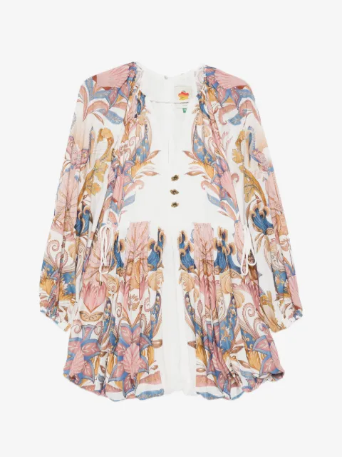 FARM Rio Sea Garden floral-print mini dress