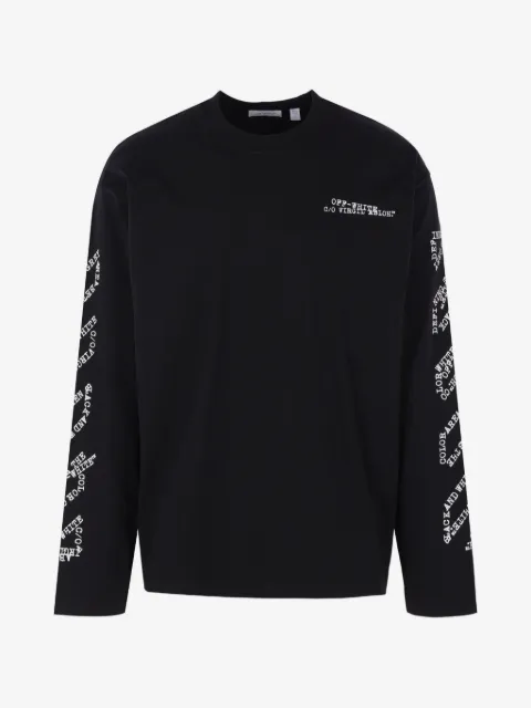 Off-White playera manga larga con estampado gráfico