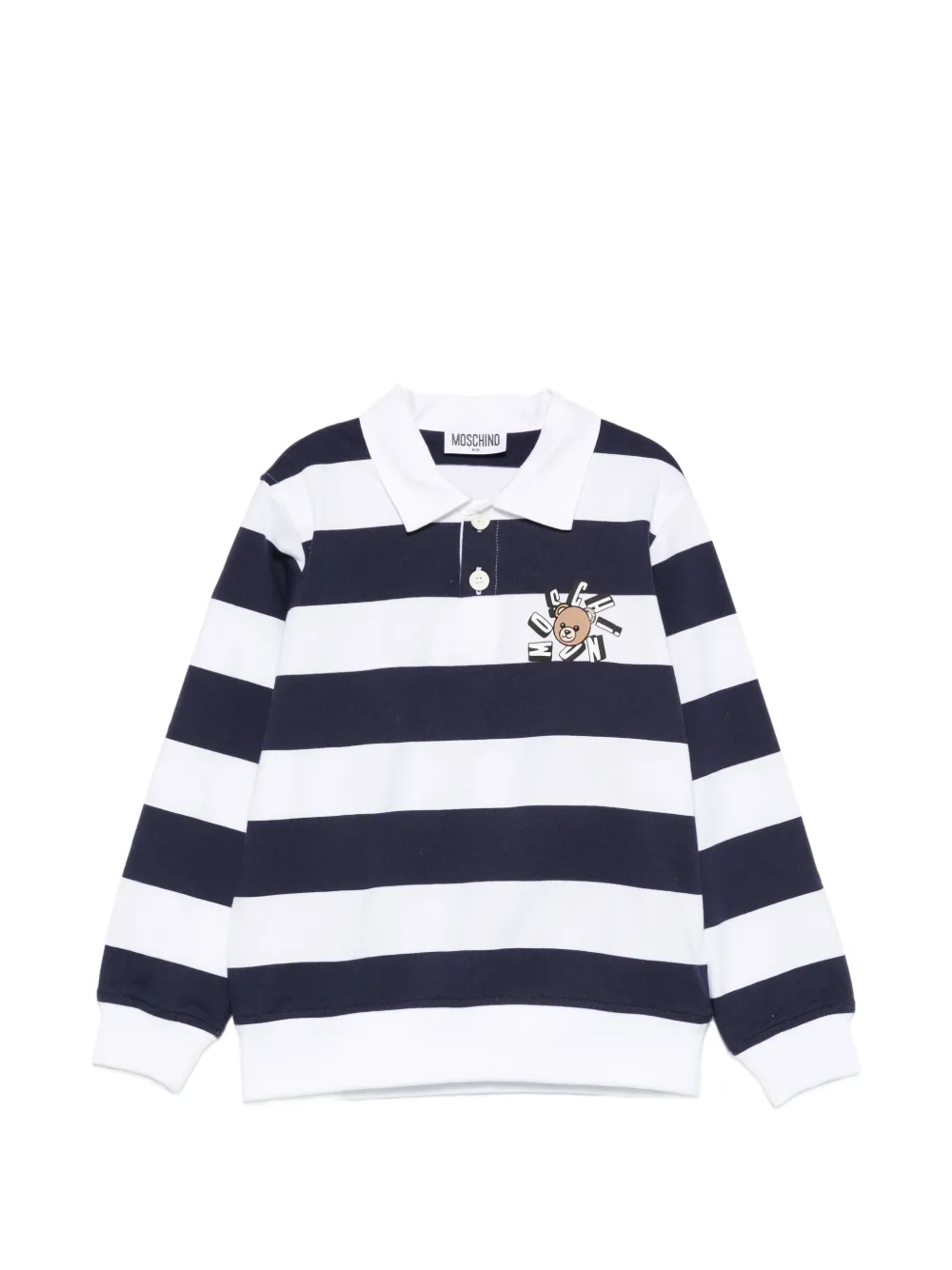 Moschino Kids striped graphic top - Bianco