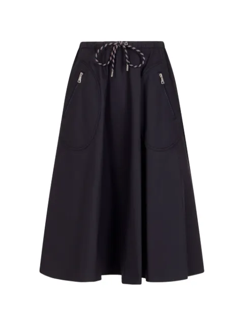Moncler zip-pocket midi skirt