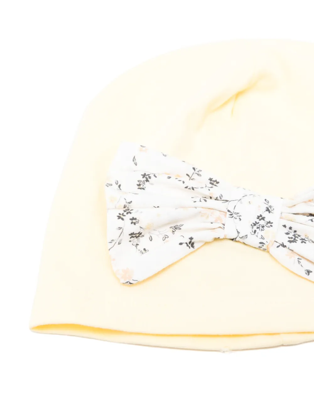  Nanan Floral-bow Hat - Yellow 
